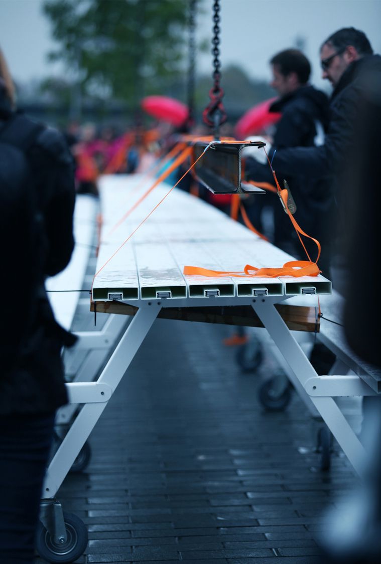 The longest table in Belgium Marina